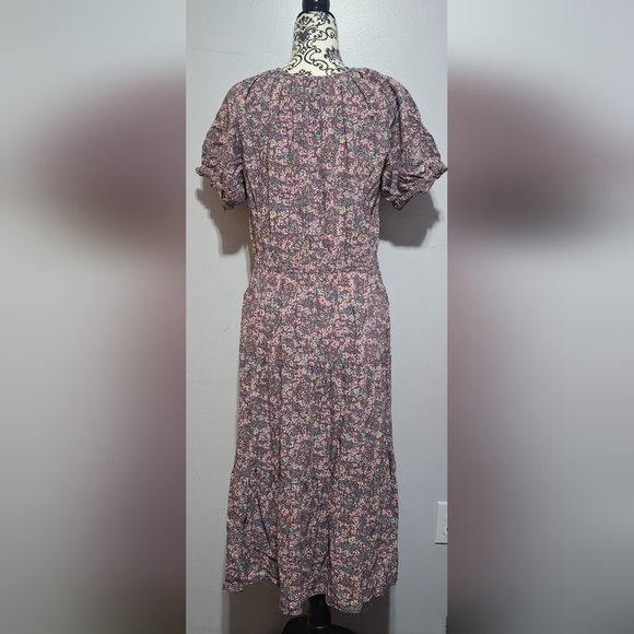 Med Lucky Brand Floral Purple Dress - Picture 3 of 5